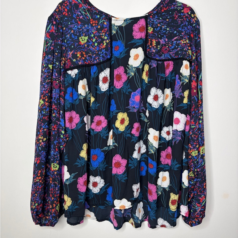 Women's For The Republic Mixed Floral Print Patchwork blouse